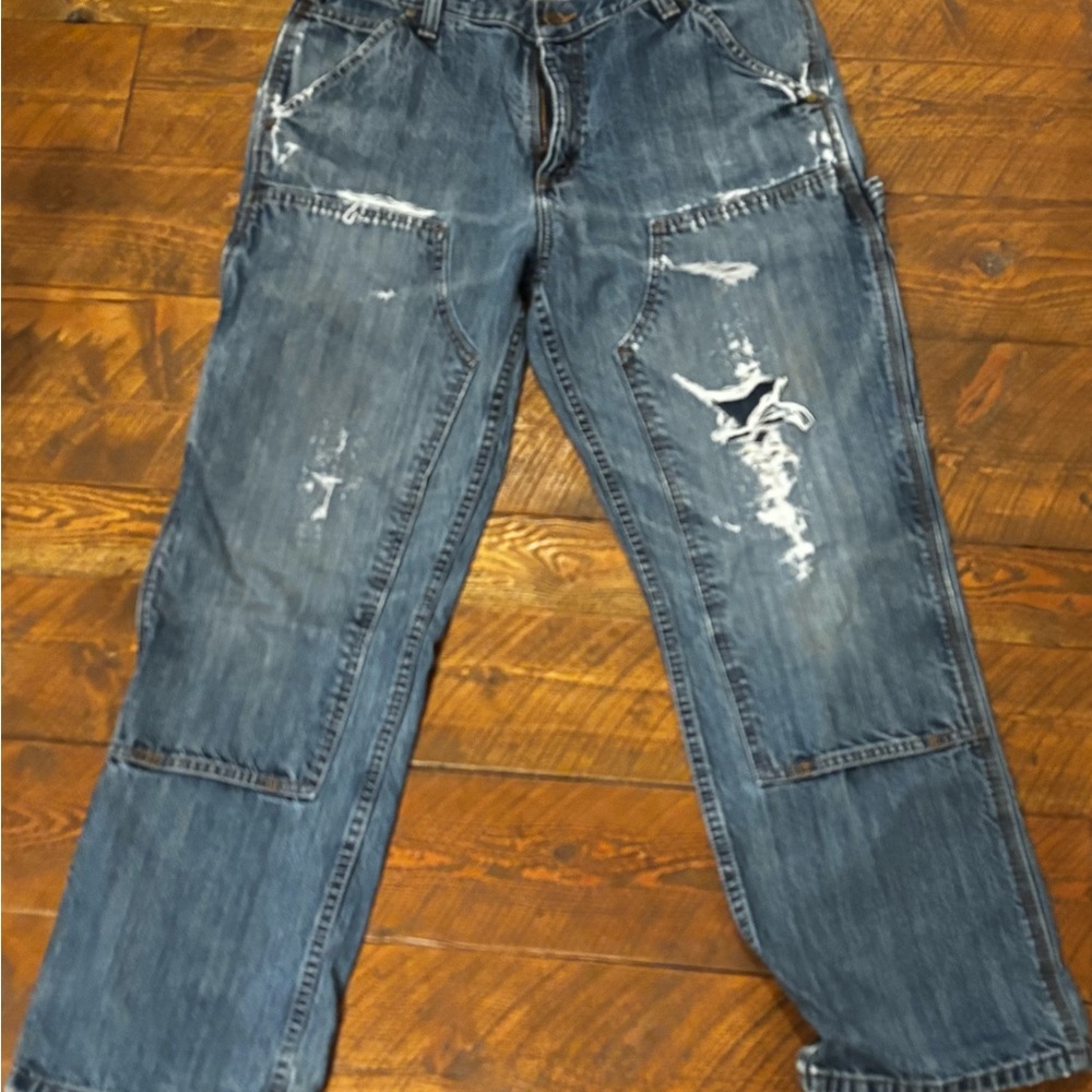 Carhartt Men's Relaxed Fit Distressed Jeans - Blue